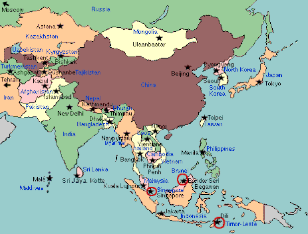 Regions Map of Asia - ASIA
